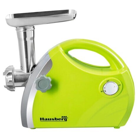 Masina de tocat carne Hausberg HB-3430V, Inox , 1800 W, motor cupru, Verde