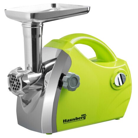 Masina de tocat carne Hausberg HB-3430V, Inox , 1800 W, motor cupru, Verde