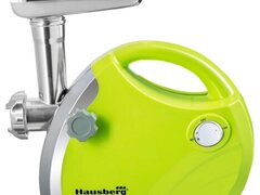 Masina de tocat carne Hausberg HB-3430V, Inox , 1800 W, motor cupru, Verde